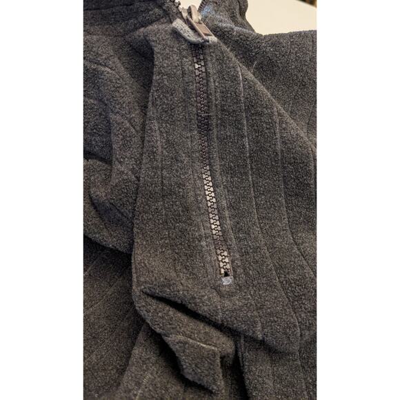 Justin Blake Fleece Sweatshirt Mens Large Quarter Zip Pullover Striped Pockets - Picture 4 of 13